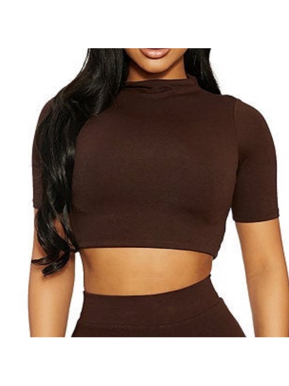 NAKED WARDROBE
The Nw Sweet T Crop Top Size XL 
Women's Brown Crop Top
